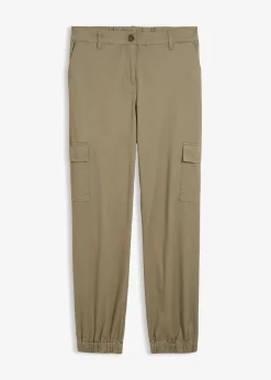 Pantalon cargo en coton extensible
