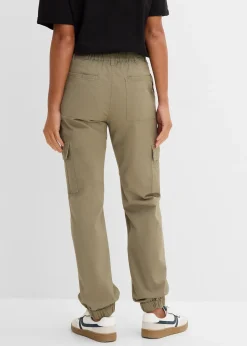 Pantalon cargo en coton extensible