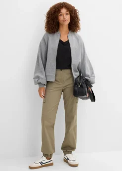 Pantalon cargo en coton extensible