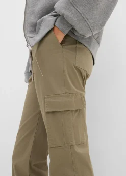 Pantalon cargo en coton extensible