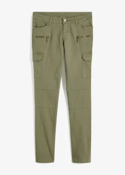 Pantalon cargo en coton extensible