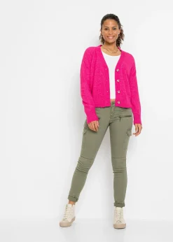 Pantalon cargo en coton extensible