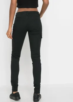 Pantalon cargo en coton extensible
