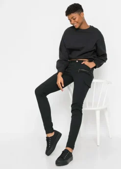 Pantalon cargo en coton extensible