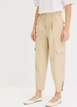 Pantalon cargo en coton extensible