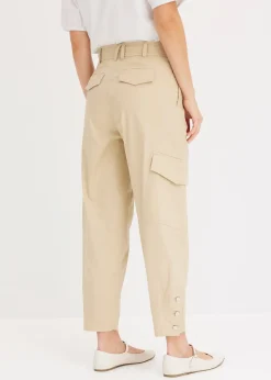 Pantalon cargo en coton extensible