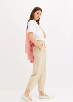Pantalon cargo en coton extensible