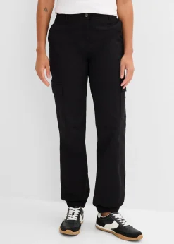 Pantalon cargo en coton extensible