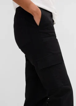 Pantalon cargo en coton extensible