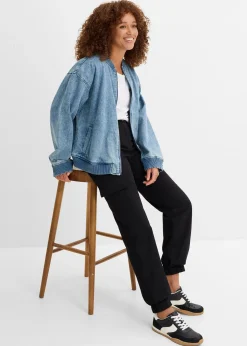 Pantalon cargo en coton extensible