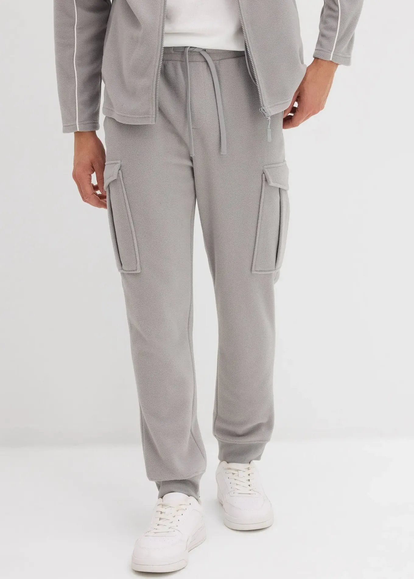 Pantalon cargo en polaire chaude, regular