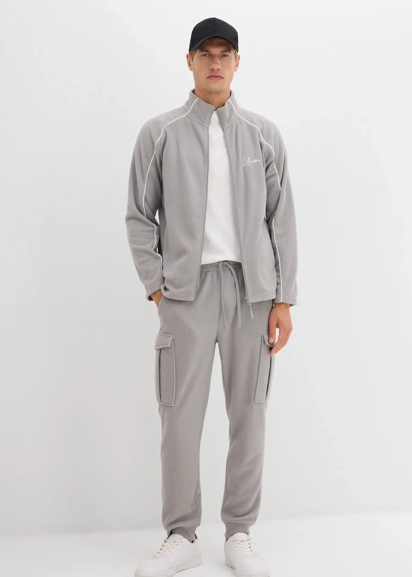 Pantalon cargo en polaire chaude, regular