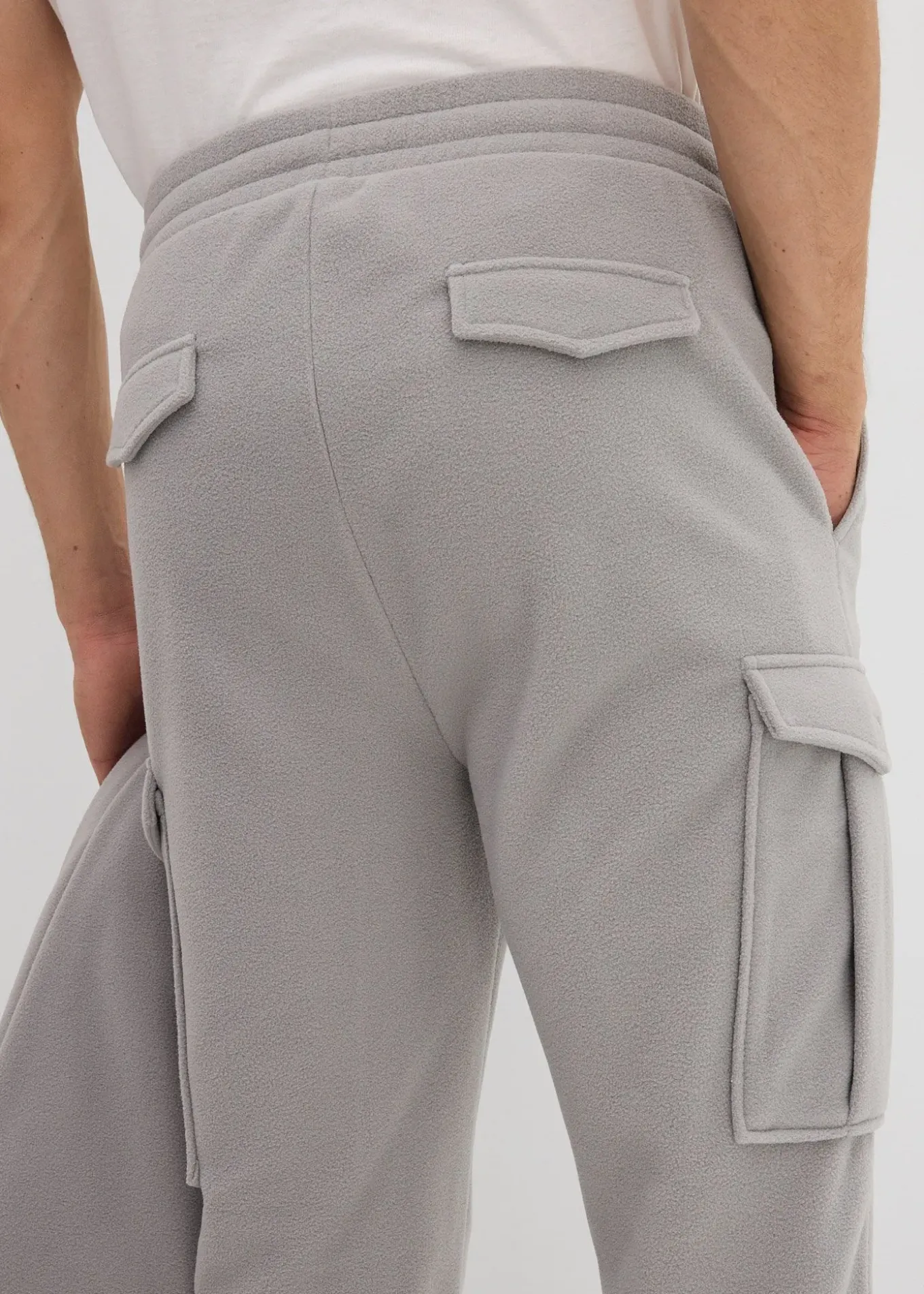 Pantalon cargo en polaire chaude, regular