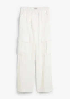 Pantalon cargo fluide en Lyocell mélangé