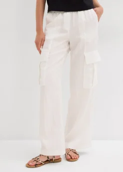 Pantalon cargo fluide en Lyocell mélangé