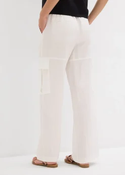 Pantalon cargo fluide en Lyocell mélangé