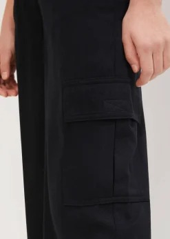 Pantalon cargo large en viscose fluide