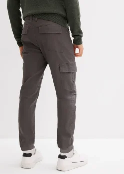 Pantalon cargo loose 100% coton, fuselé