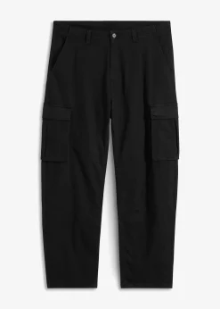 Pantalon cargo loose en coton extensible et robuste