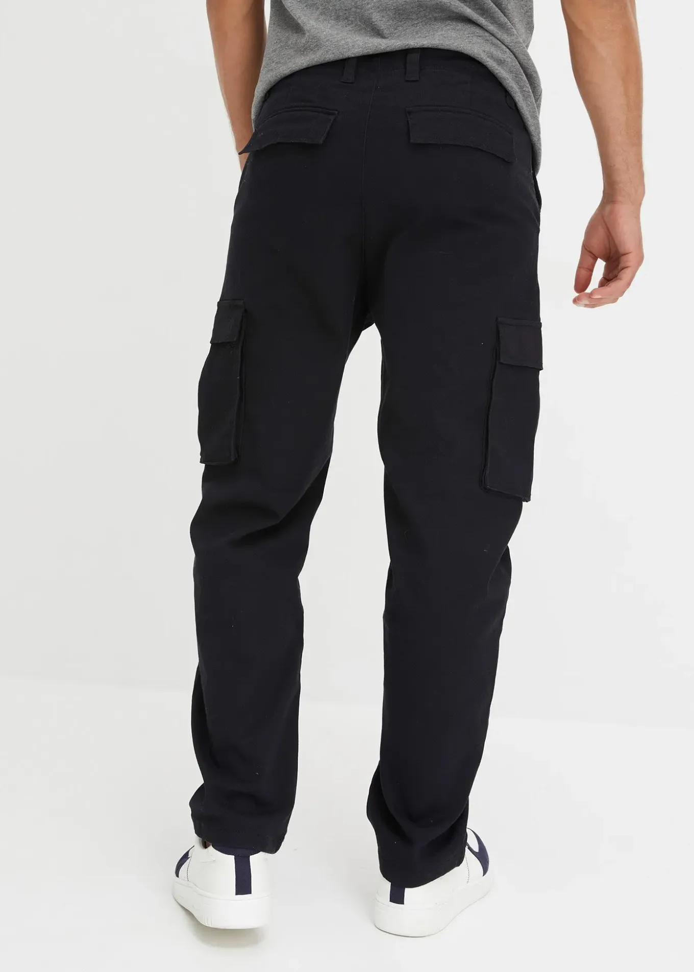 Pantalon cargo loose en coton extensible et robuste