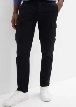 Pantalon cargo regular en coton extensible et robuste, droit