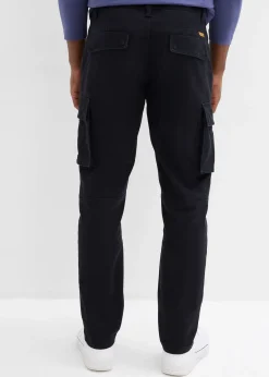 Pantalon cargo regular en coton extensible et robuste, droit