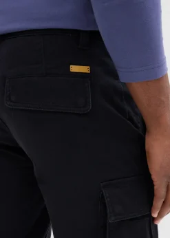 Pantalon cargo regular en coton extensible et robuste, droit