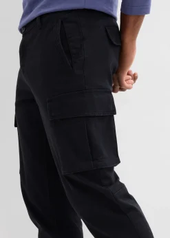 Pantalon cargo regular en coton extensible et robuste, droit