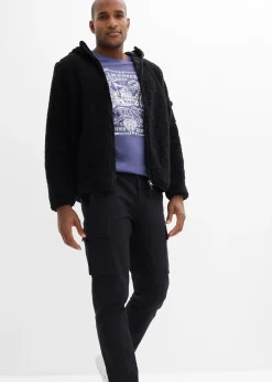 Pantalon cargo regular en coton extensible et robuste, droit