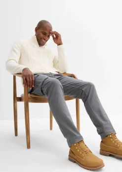 Pantalon cargo regular en coton extensible et robuste, droit