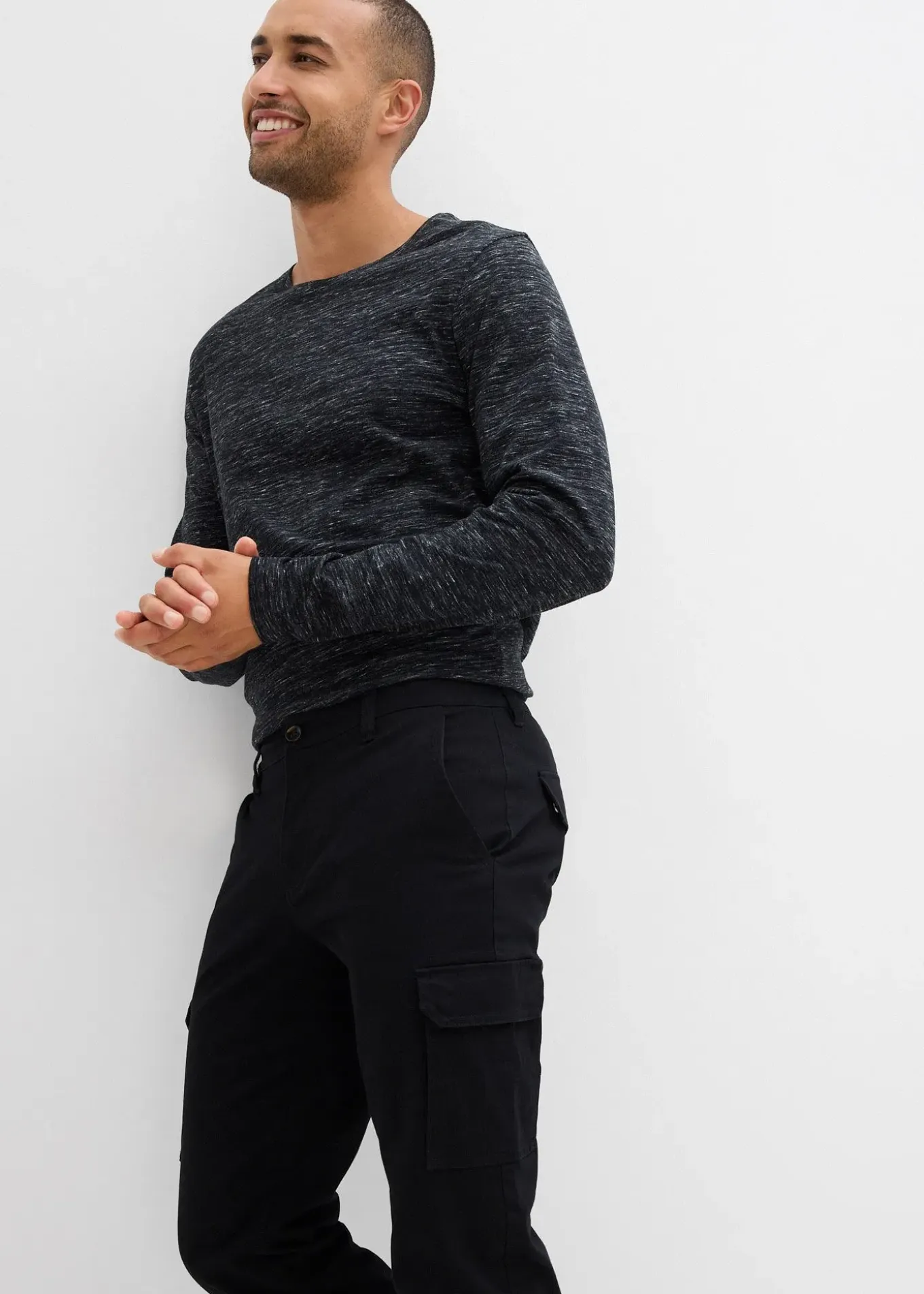 Pantalon cargo thermique regular, extensible, droit