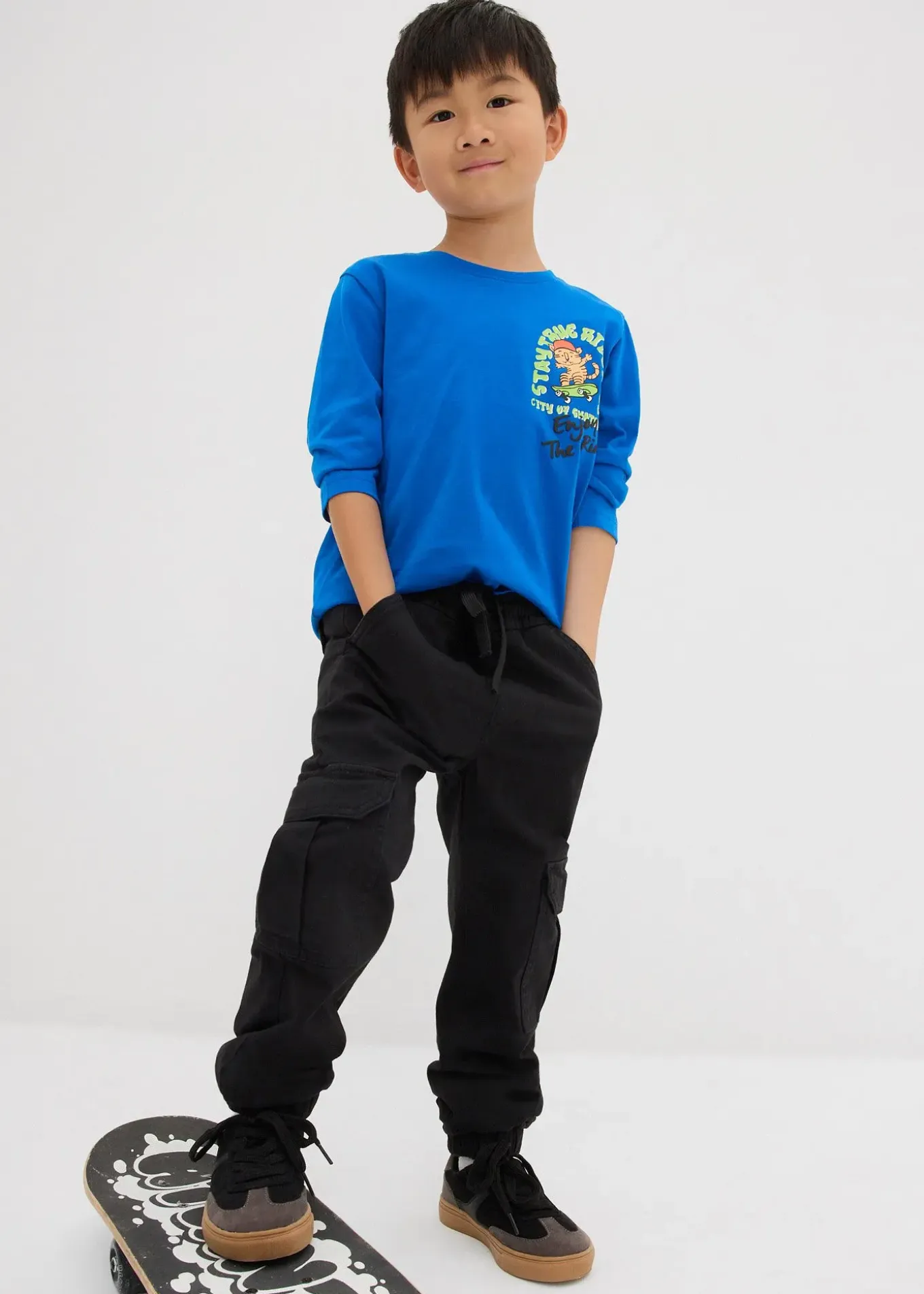 Pantalon cargo thermique doublé jersey, Regular