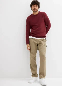 Pantalon cargo thermique regular, extensible, droit