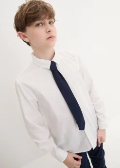 Pantalon chino, chemise manches longues et cravate (ens. 3 pces)