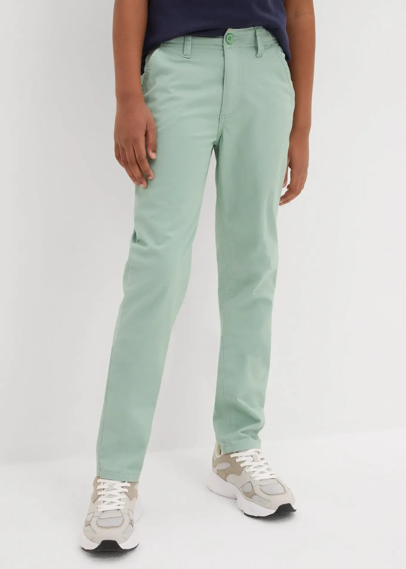 Pantalon chino droit à taille ajustable, slim