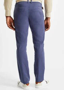 Pantalon chino droit avec taille élastique et ceinture, regular