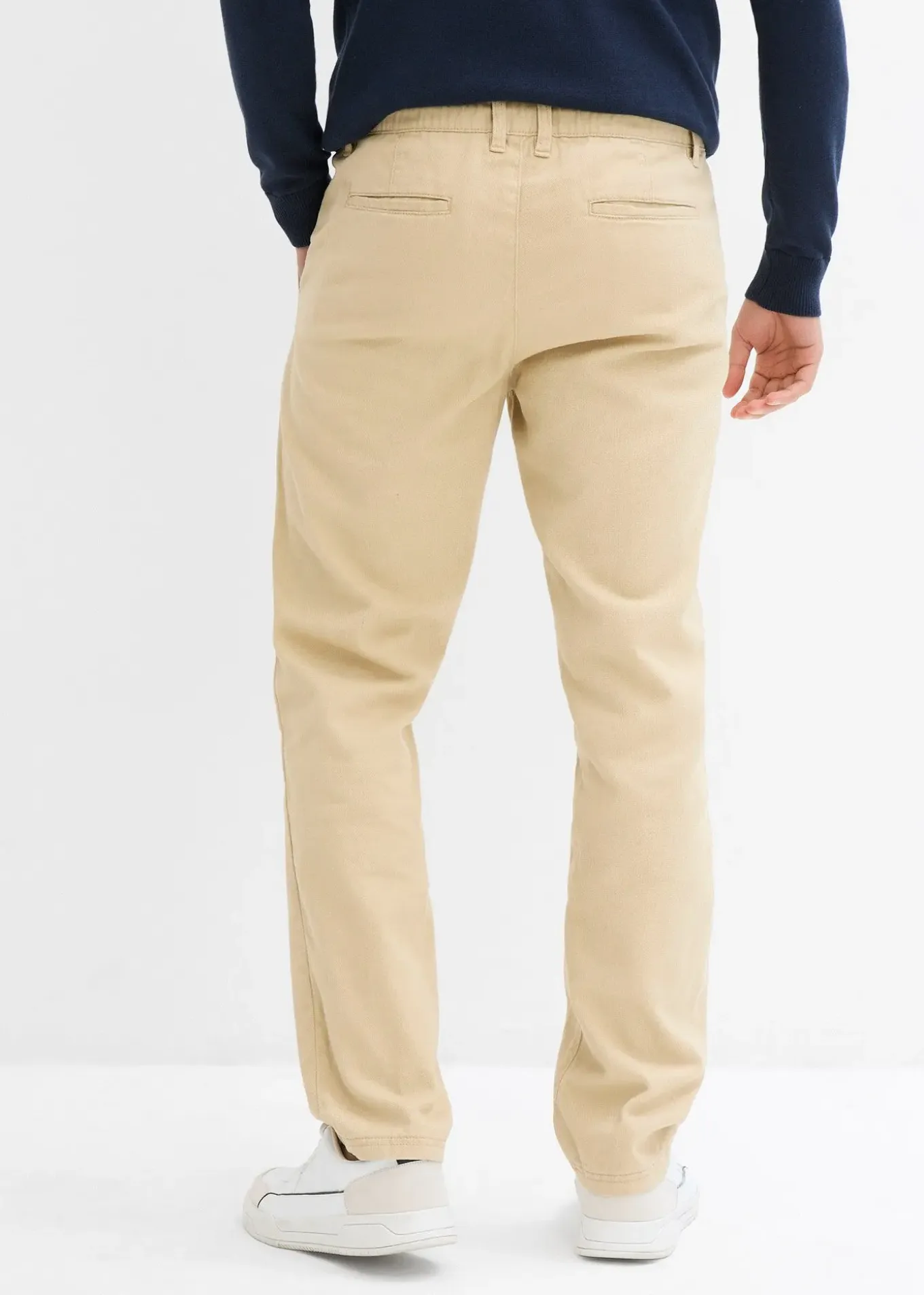 Pantalon chino droit et ample, 100% coton