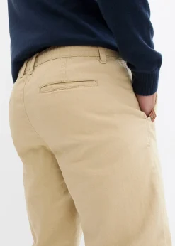 Pantalon chino droit et ample, 100% coton