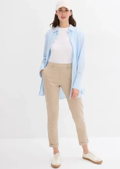 Pantalon chino en viscose mélangée