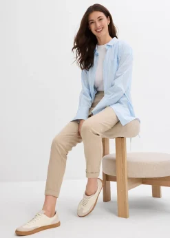 Pantalon chino en viscose mélangée