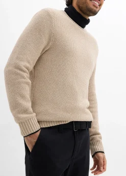 Pantalon chino extensible regular avec taille élastique et ceinture, droit