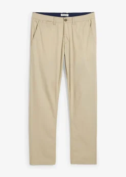 Pantalon chino extensible regular, coupe droite