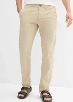 Pantalon chino extensible regular, coupe droite