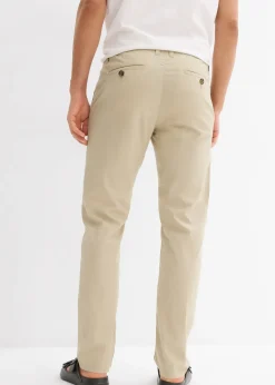 Pantalon chino extensible regular, coupe droite