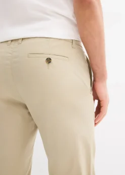 Pantalon chino extensible regular, coupe droite