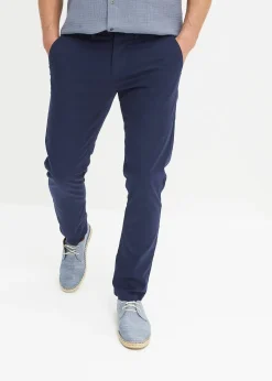 Pantalon chino extensible regular, coupe droite