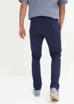 Pantalon chino extensible regular, coupe droite