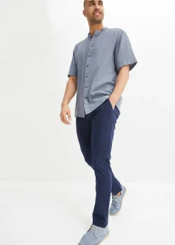 Pantalon chino extensible regular, coupe droite