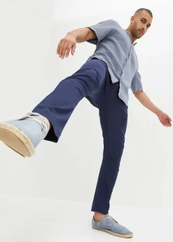 Pantalon chino extensible regular, coupe droite