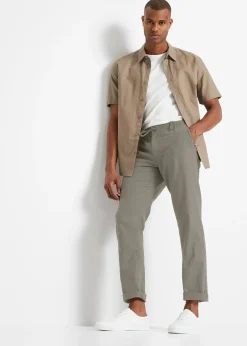 Pantalon chino léger, regular, droit